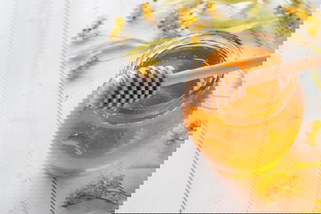 Glass Jar Honey Linden Flowers 78677 2910