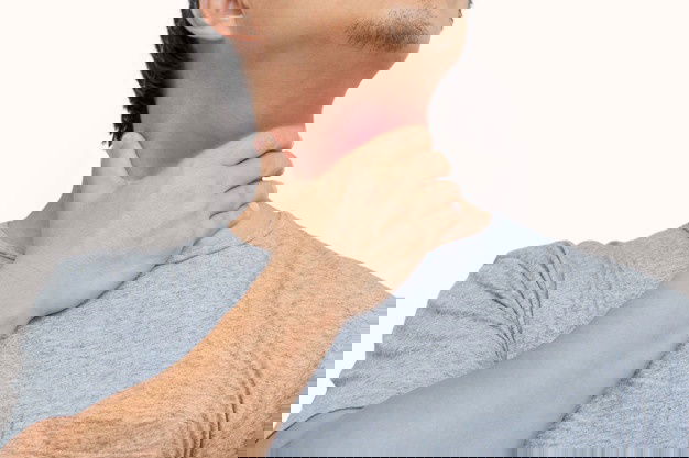 Can Diabetes Patients Fast? 7 Things To Know 1 Man Having Sore Throat Touching His Neck Islated Clipping Path Coronavirus Symptom 42667 1840