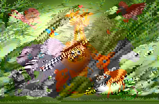 Many Cute Animals Bamboo Forest 1308 32851 1