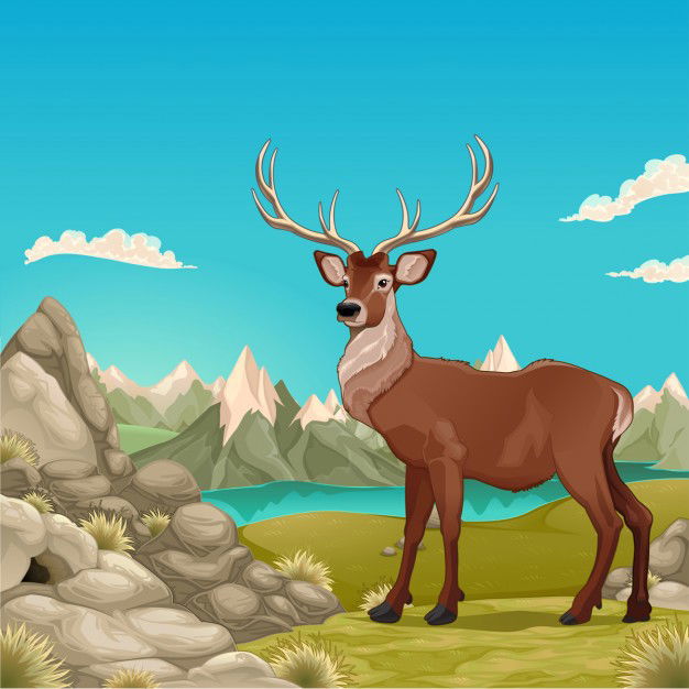 5 Moral Stories To Swap Your Baby'S Personality! 8 Mountain Landscape With Deer 1196 435