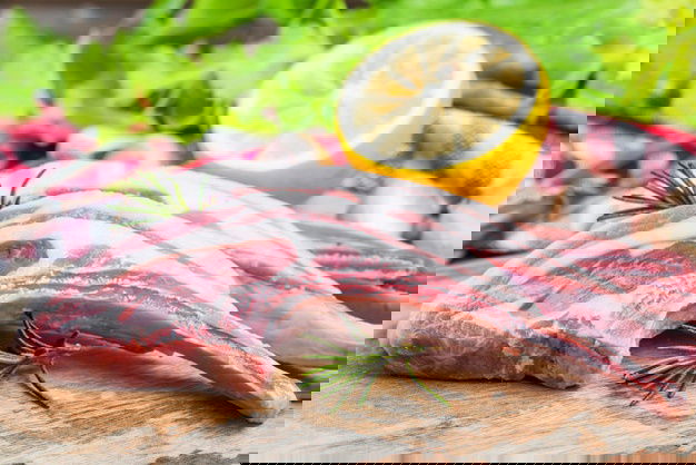 Raw Lamb Chops With Spices Herbs Close Up Wooden Background 1205 1195