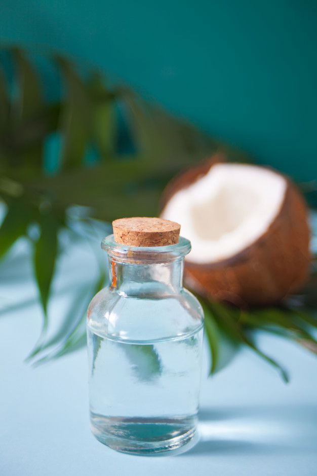 Is Coconut Cold Pressed Oil Safe? Learn How It Works! 2 Coconut Oil Bottle With Coconuts Flower Plumeria Frangipani Green Palm Tree Leaf Healthy Food Skin Care Concept 79919 1801