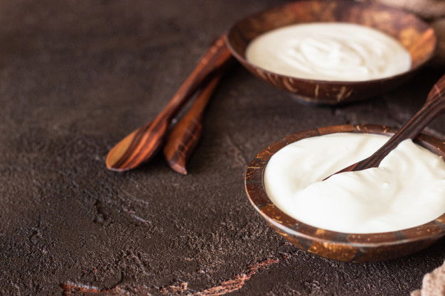 10 Reasons You Should Have Curd With Every Meal 2 Natural Homemade Organic Yogurt Coconut Shell Bowls Fresh Natural Fermented Milk Product 132278 1952