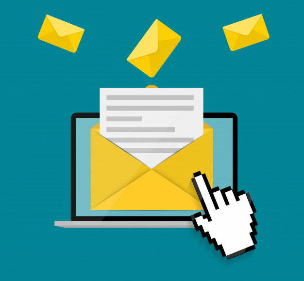 New Email Laptop Screen Notification Concept Illustration 118124 3520