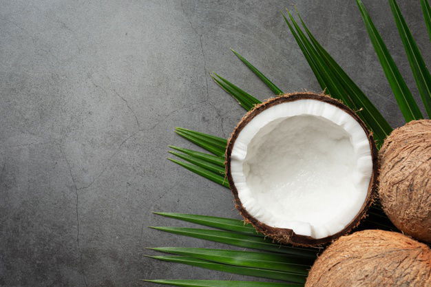 Suffering From Constipation? Have Virgin Coconut Oil For Relief 5 Fresh Coconuts Put Dark Background 1150 28225