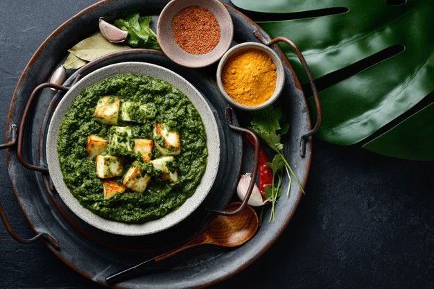 Check Out The Best 20 Recipes For Children! 4 Palak Paneer Indian Traditional Food With Cheese Spinach Black Background View From 233226 595