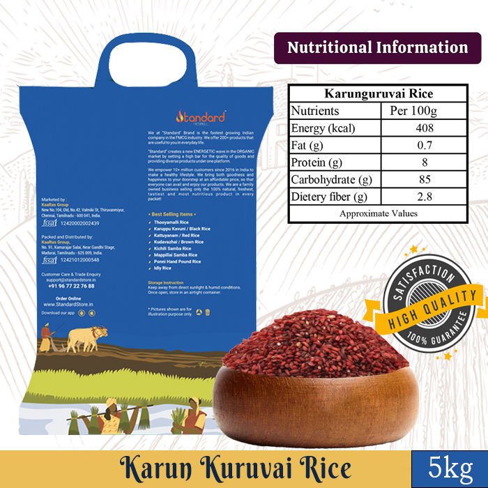 Karunkuruvai Rice / Traditional Red Rice 3 Karunkuruvai Rice Availability In Local Stores