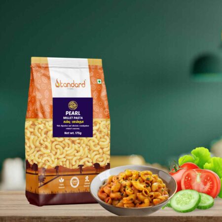 Near by Pearl Millet Pasta – vegan-friendly pasta made from pearl millet, rich in natural goodness.
