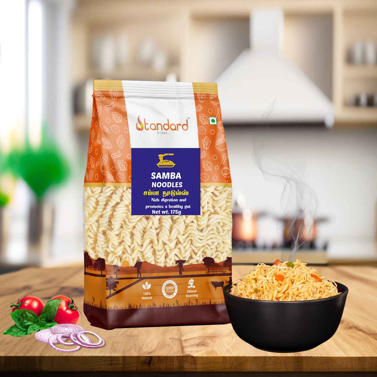 Buy now Nutritious samba millet noodles, gluten-free and high in fiber, protein, and minerals for healthy, balanced meals.