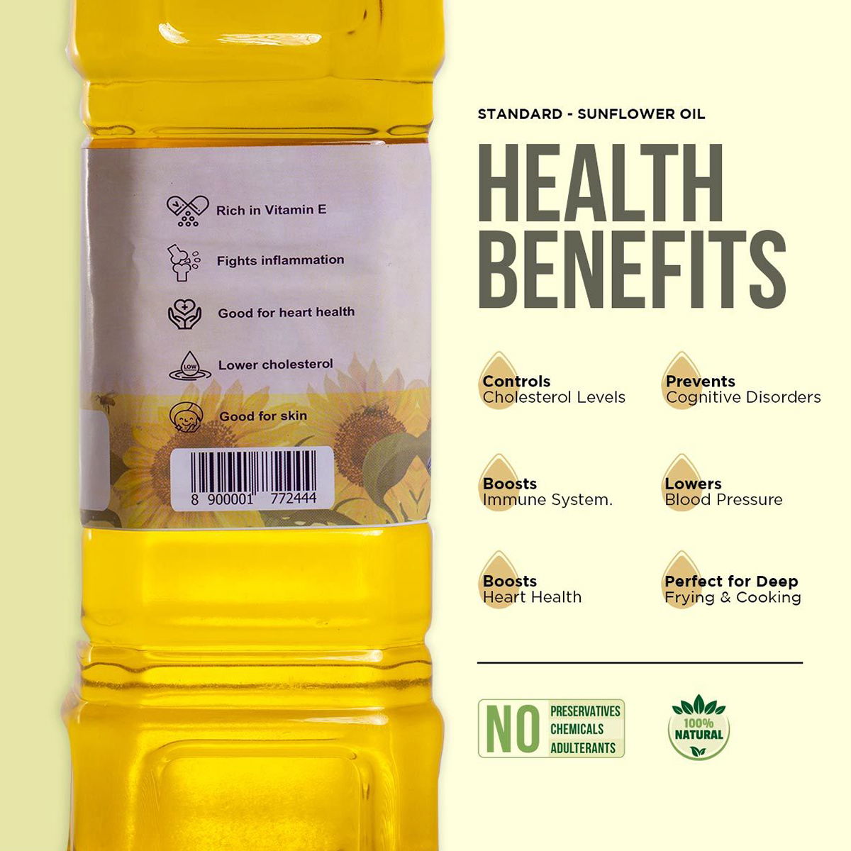 Cold Pressed Sunflower Oil – 100% Pure &Amp; Perfect Unrefined Cooking Oil For Healthy Heart 2 Cold Pressed Sunflower Oil Health Benefits