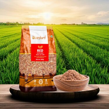 Wholesome Red Puttu Rice, ideal for balanced diets, known for its earthy flavor and vibrant color in steamed puttu