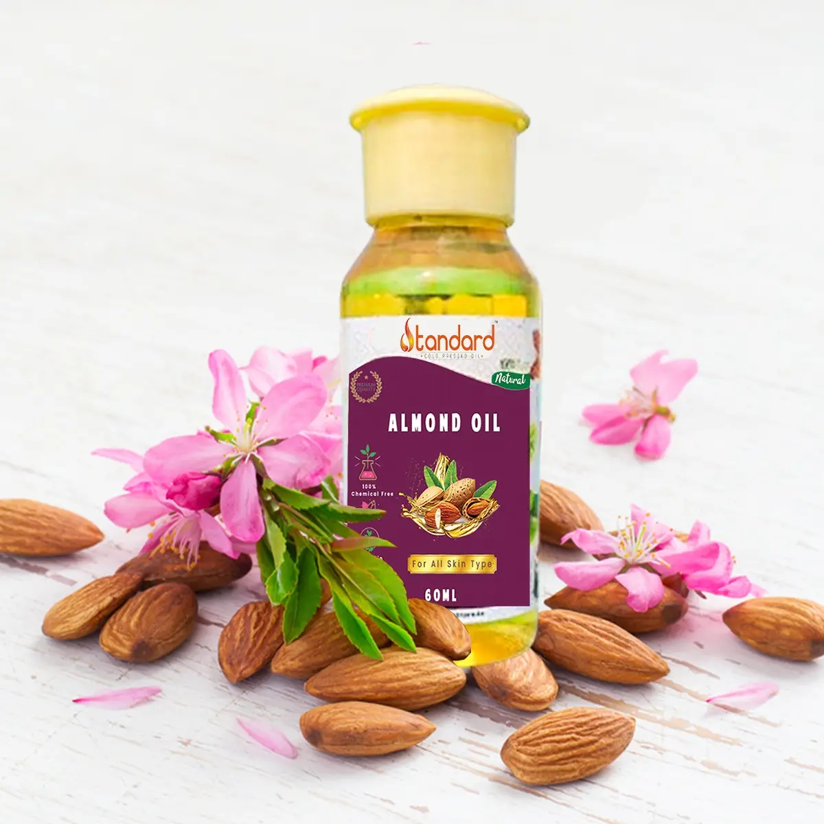 Buy 100% Pure And Unrefined Cold Pressed Groundnut Oil 1 Litre Online From Standard 16 Almond-Oil