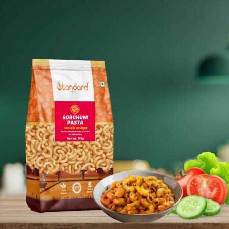 buy Sorghum - Jowar Millet Pasta - Nutritious gluten-free pasta made from sorghum and jowar, rich in fiber and protein for healthy meals._11zon
