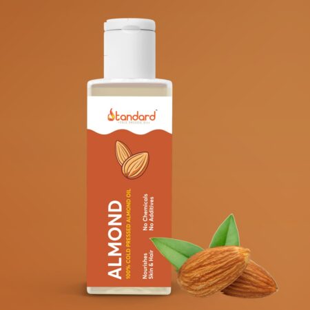 Cold Pressed Almond Oil / Badam Oil – 100% natural, rich in Omega-3, ideal for hair care, skincare, face, and body massage – 50ml bottle