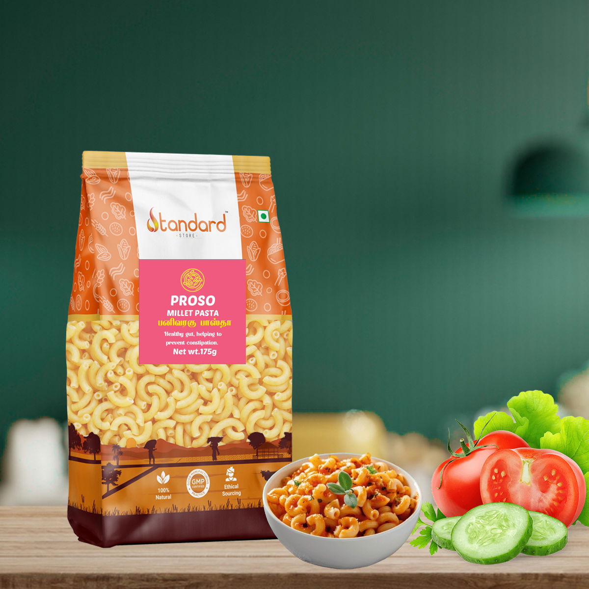 Healthy Proso Millet Pasta – rich in fiber and protein, ideal for weight-conscious diets