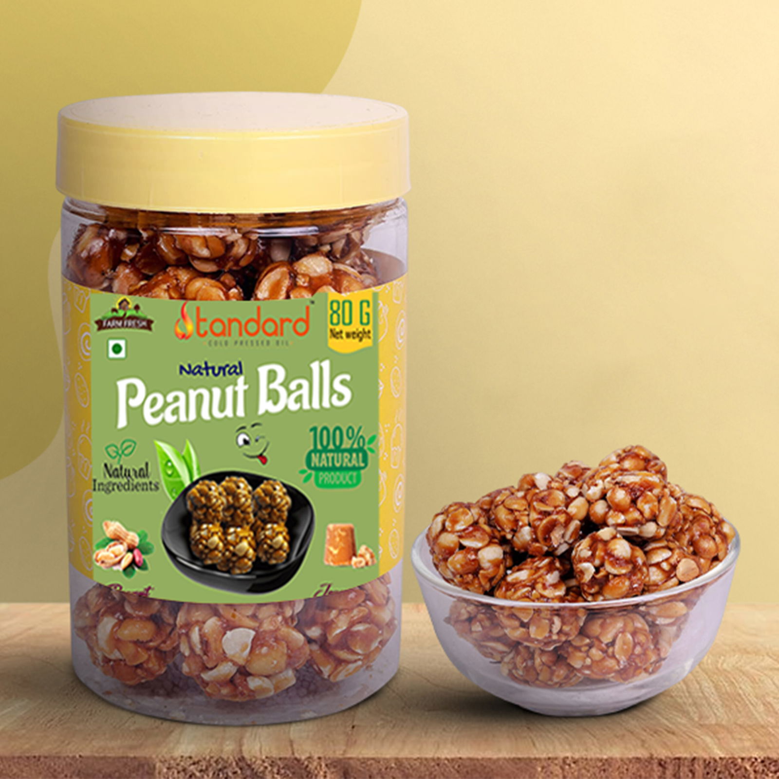 Peanut Chikki Balls 80G 1 Peanut Chikki Balls