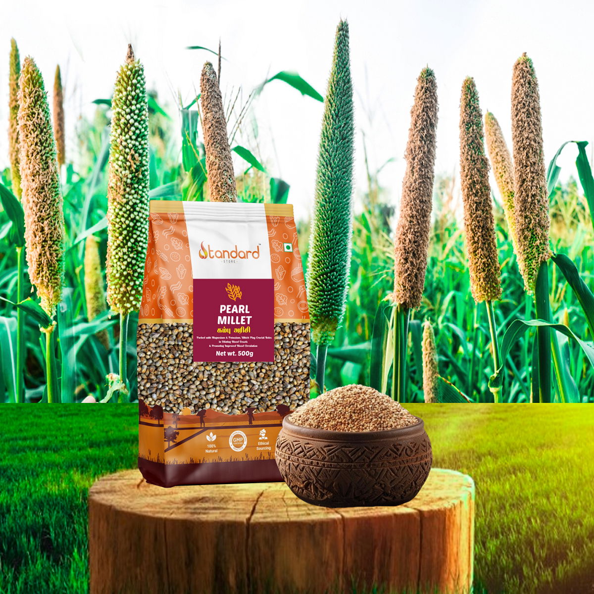 Millets Best Brand In India 1 Pearl Millets – Nutrient-Rich, High-Fiber Grain For Gluten-Free Diets; Available Nearby