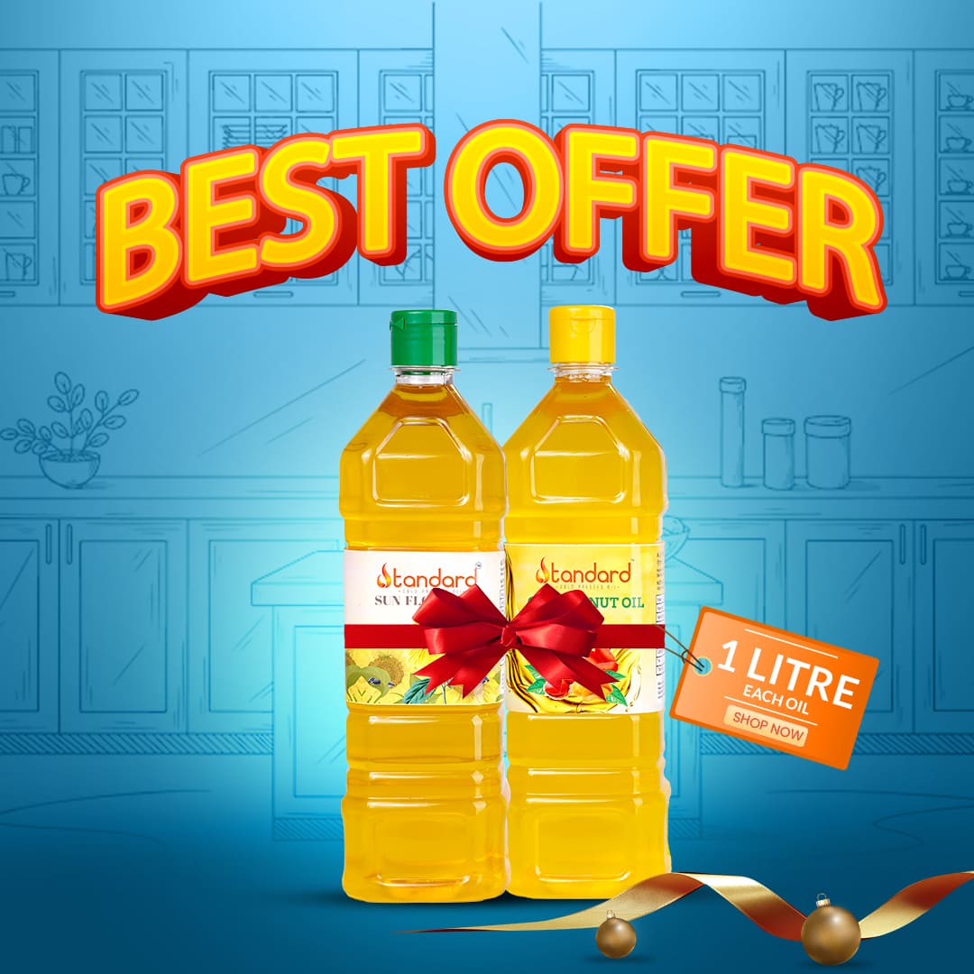 Buy 100% Pure And Unrefined Cold Pressed Groundnut Oil 1 Litre Online From Standard 25 High Heat Cooking Oils Combo Wooden Cold Pressed Groundnut &Amp; Sunflower Oil For Frying (1Litre Each)