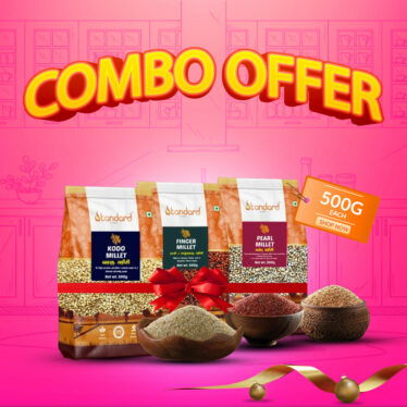 Diabetic-Friendly Millet Combo Pearl Millet, Finger Millet, and Kodo Millet (500g each) for healthy and balanced sugar management