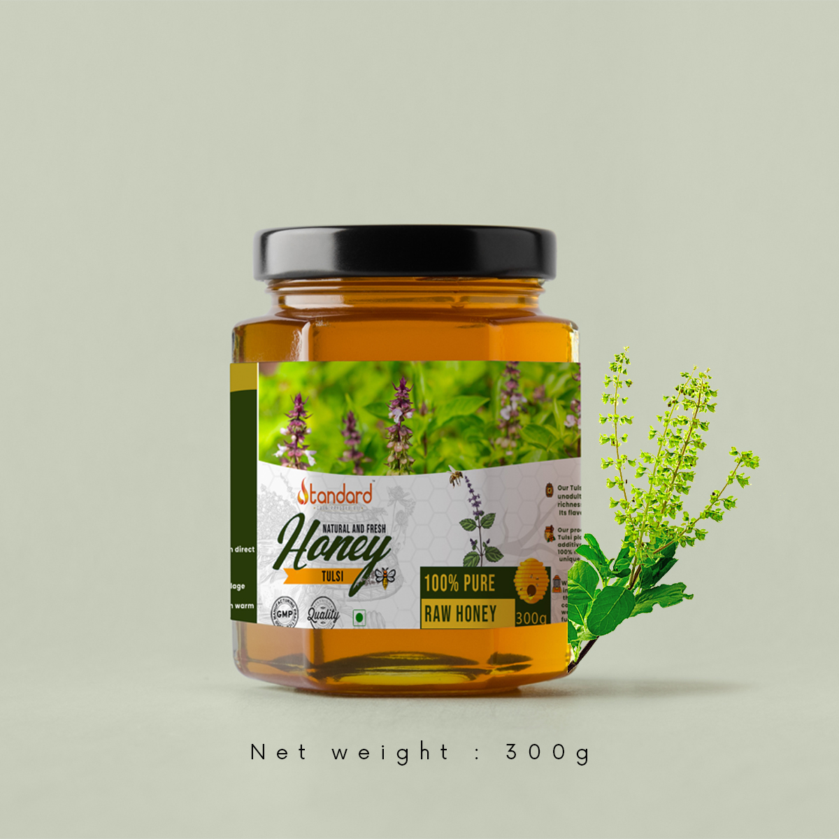 Pure Tulsi Honey – Raw &Amp; Unprocessed | Ayurvedic Honey Infused With Holy Basil For Immunity &Amp; Wellness