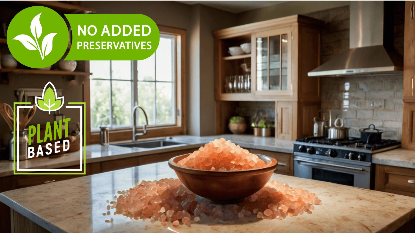 Standard Himalayan Rock Salt Crystals With A Natural Pink Hue, Mined From Ancient Salt Deposits In The Himalayas, Showcasing Its Pure, Unrefined Form