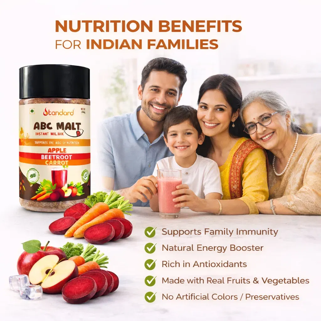 Abc Malt - Apple, Beetroot, Carrot Malt 200G 5 Standard-Abc-Malt-Nutrition-Benefits-For-Indian-Families