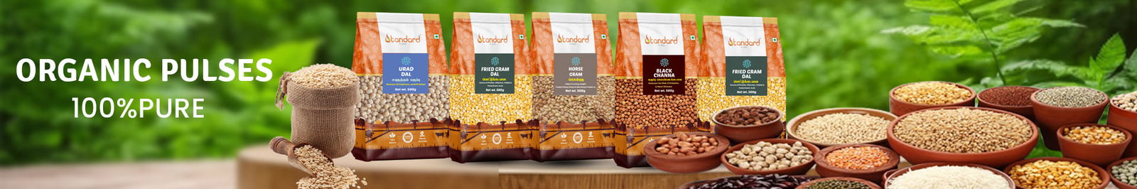 Buy premium quality organic pulses, rich in nutrients, directly from farmers. Available for delivery across India