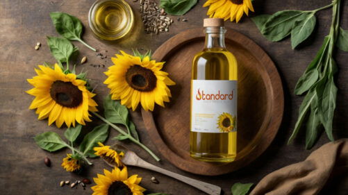 Cold Pressed Sunflower Oil Bottle, A Natural Choice For Heart Health, Glowing Skin, And Flavorful Cooking.