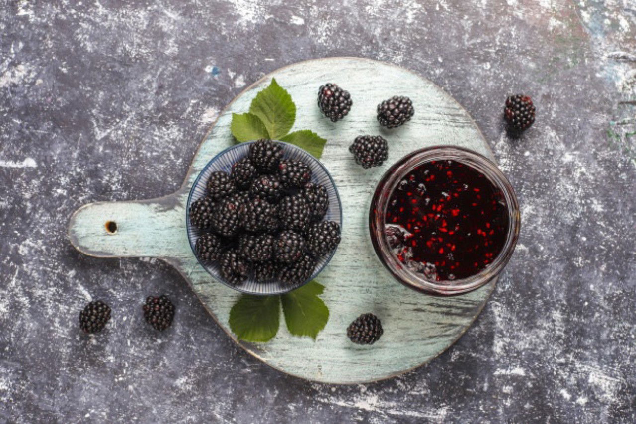 Assortment Berry Jams Top View 114579