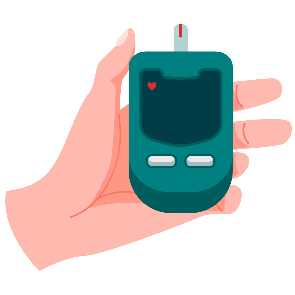 icon indicating diabetic-friendly, low-glycemic nutrition for better blood sugar control.