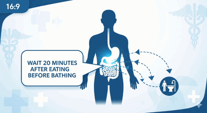 जेवल्यानंतर अंघोळ करणे सुरक्षित आहे का?